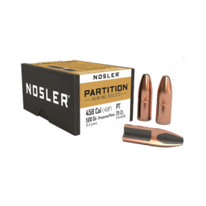 Nosler Bullet 458 cal (458 Diameter) 500 gr Partition PT Nosler Bullet 458 cal (458 Diameter) 500 gr Partition PT