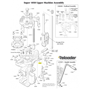 Dillon Super 1050 Upper Machine Assembly Primer Station Retain Tab