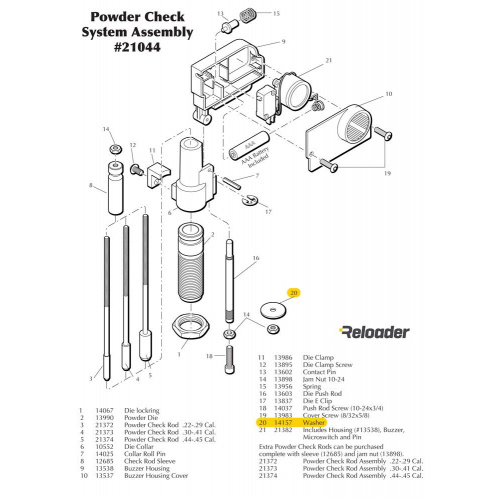 Dillon Powder Check System Parts #10 Washer