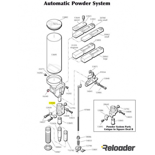 Dillon Automatic Powder System parts Body Collar Housing
