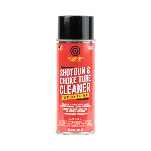 Shooter Choice Shotgun and Choke Tube Cleaner-Degreaser 12 oz Aerosol Shooter Choice Shotgun and Choke Tube Cleaner-Degreaser 12 oz Aerosol